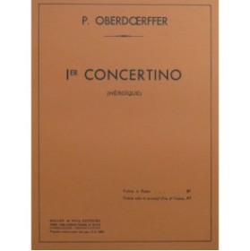 OBERDOERFFER Paul Concertino No 1 Piano Violon ca1937
