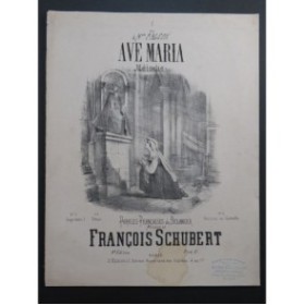 SCHUBERT Franz Ave Maria Chant Piano ca1850