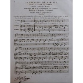 BENINCORI Angelo La Promesse de Mariage No 2 Chant Piano Harpe ca1820