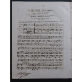 BENINCORI Angelo La Promesse de Mariage No 2 Chant Piano Harpe ca1820