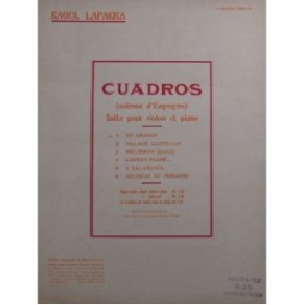 LAPARRA Raoul Cuadros En Aragon Violon Piano ca1925