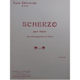 CHEVAILLIER Lucien Scherzo Violon Piano 1913