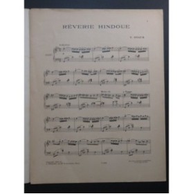 STAUB Victor Rêverie Hindoue Piano 1929