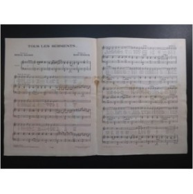 OURDINE Hans Tous les Serments Chant Piano 1931