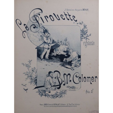 COLOMER B. M. La Pirouette Piano 1893