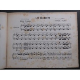 TEDESCO Émile Les Éléments Grande Valse Piano 4 mains ca1880