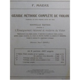 MAZAS F. Grande Méthode Complète de Violon 3ème Partie Violon