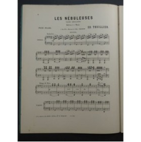 THUILLIER Edmond Les Nébuleuses Valse Piano 4 mains ca1880