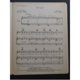 TOBIAS Henry At Last Chant Piano 1935