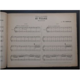 SOURILAS Th. Au Village Petite Fantaisie Piano 8 mains