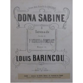 BARINCOU Louis Dona Sabine Chant Piano ca1880