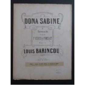 BARINCOU Louis Dona Sabine Chant Piano ca1880