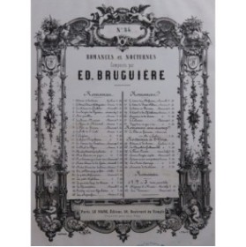 BRUGUIÈRE Edouard Adieux à la Suisse Chant Piano ca1840