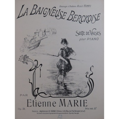 MARIE Étienne La Baigneuse Berckoise Piano