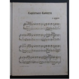 HÉMERY E. Caquetage-Gavotte Piano ca1889
