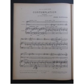 MAZELLIER Jules Contemplation Piano Violon Violoncelle ca1920