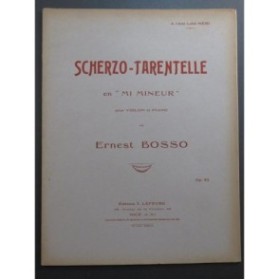 BOSSO Ernest Scherzo-Tarentelle Violon Piano