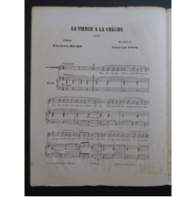 POISE F. La Vierge à la Crèche Chant Piano ca1870