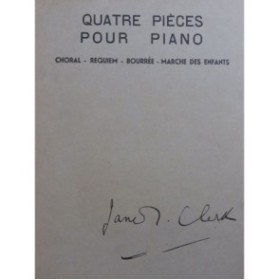 CLERK Janet Quatre Pièces Piano 1931