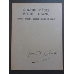 CLERK Janet Quatre Pièces Piano 1931