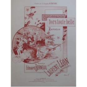 LÉON Laurent Dors toute belle Chant Piano 1894
