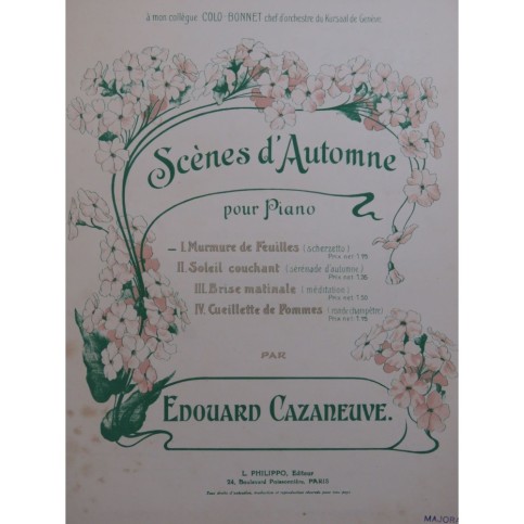 CAZANEUVE Edouard Murmure de Feuilles Piano