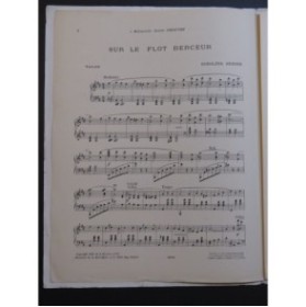 BERGER Rodolphe Sur le Flot Berceur Piano 1913