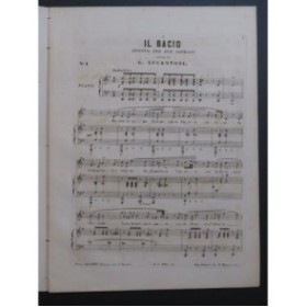 LUCANTONI G. Il Bacio Chant Piano ca1857
