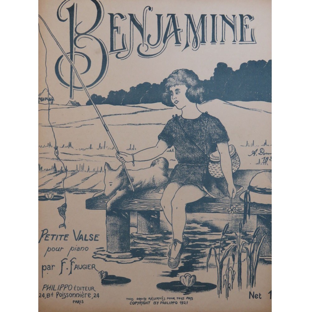 FAUGIER F. Benjamine Piano 1921