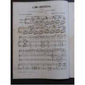 AUFFANT Mme Léon L'âme chrétienne Dédicace Chant Piano ca1850