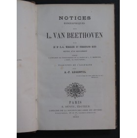 BEETHOVEN Notices Biographiques 1862