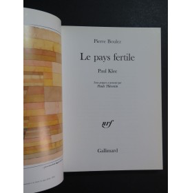 BOULEZ Pierre Le Pays Fertile Paul Klee 1989