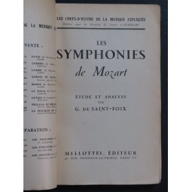 DE SAINT-FOIX G. Les Symphonies de Mozart 1944