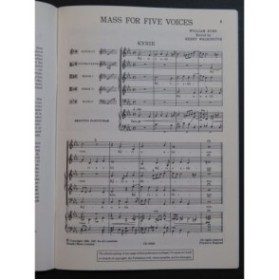 BYRD William Mass for Five Voices Chant Piano 1991