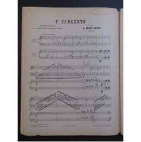 SAINT-SAËNS Camille Concerto No 1 2 Pianos 4 mains 1925