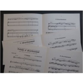 DEPELSENAIRE Jean-Marie Prélude et Divertissement Piano Saxophone ou Clarinette