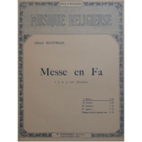 MONTMAIN Albert Messe en Fa Kyrie Chant Piano ou Orgue
