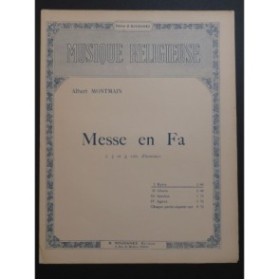 MONTMAIN Albert Messe en Fa Kyrie Chant Piano ou Orgue