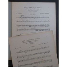 BEURÉE Maurice Six Petits Duos Mélodiques et Faciles pour 2 Violons 1921