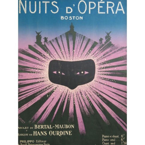 OURDINE Hans Nuits d'Opéra Chant Piano 1931