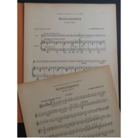 DÉCHELLE J. Souvenance Violon Piano ca1925