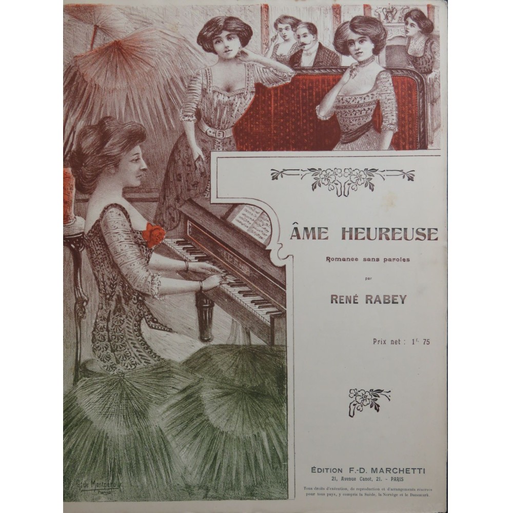 RABEY René Âme Heureuse Piano ca1920