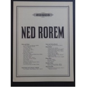 ROREM Ned Night Crow Chant Piano 1963