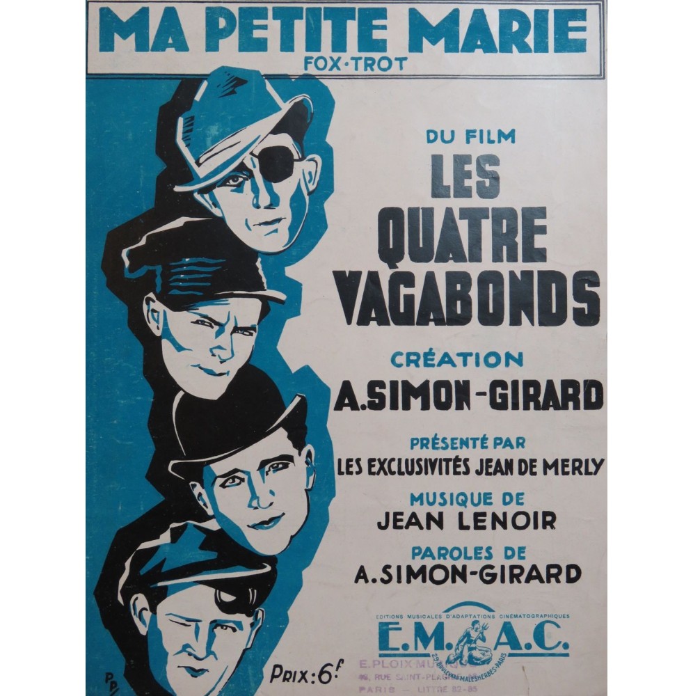 LENOIR Jean Ma petite Marie Chant Piano 1930