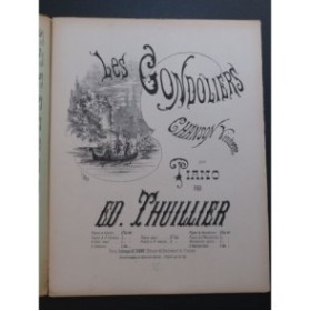 THUILLIER Edmond Les Gondoliers Chanson Vénitienne Piano 4 mains