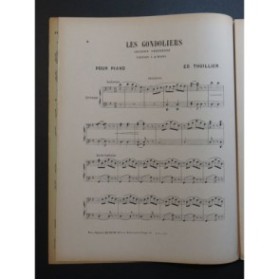 THUILLIER Edmond Les Gondoliers Chanson Vénitienne Piano 4 mains