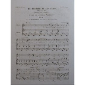 PIERMARINI Le Pêcheur et les Flots Barcarolle Chant Piano ca1840