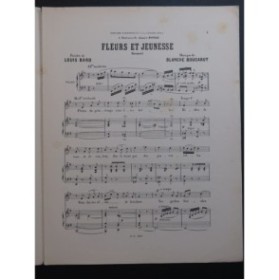 BOUCARUT Blanche Fleurs et Jeunesse Dédicace Chant Piano ca1892