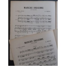 SELLENICK Adolphe Marche Indienne Piano Violon ca1884