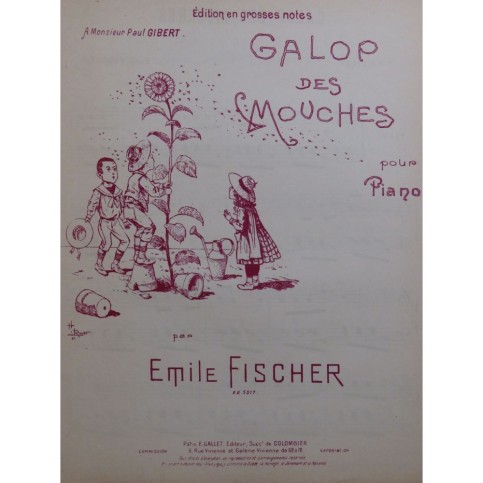 FISCHER Émile Galop des Mouches Piano ca1897